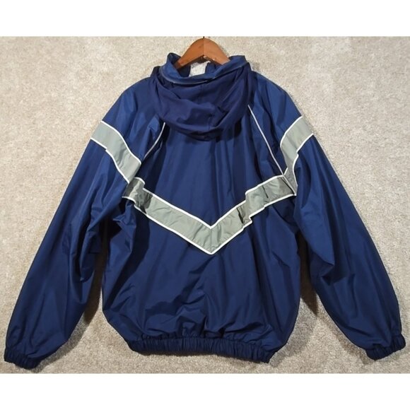 Vintage US Air Force Academy Hooded Windbreaker Jacket Prep School USA Made Sz M - Picture 12 of 14